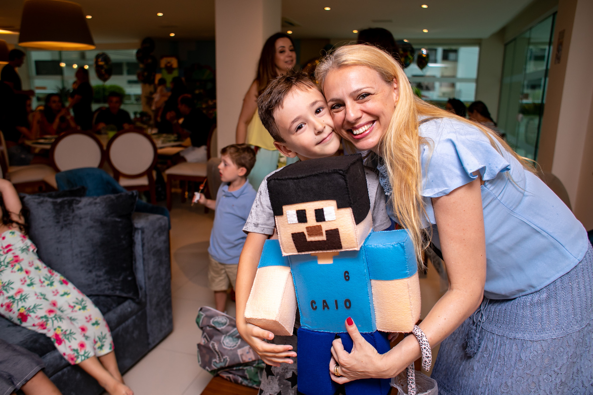festa infantil em floripa, fotografa em floripa, casas de festas em floripa, tema minecraft, priscila rejane fotografa
