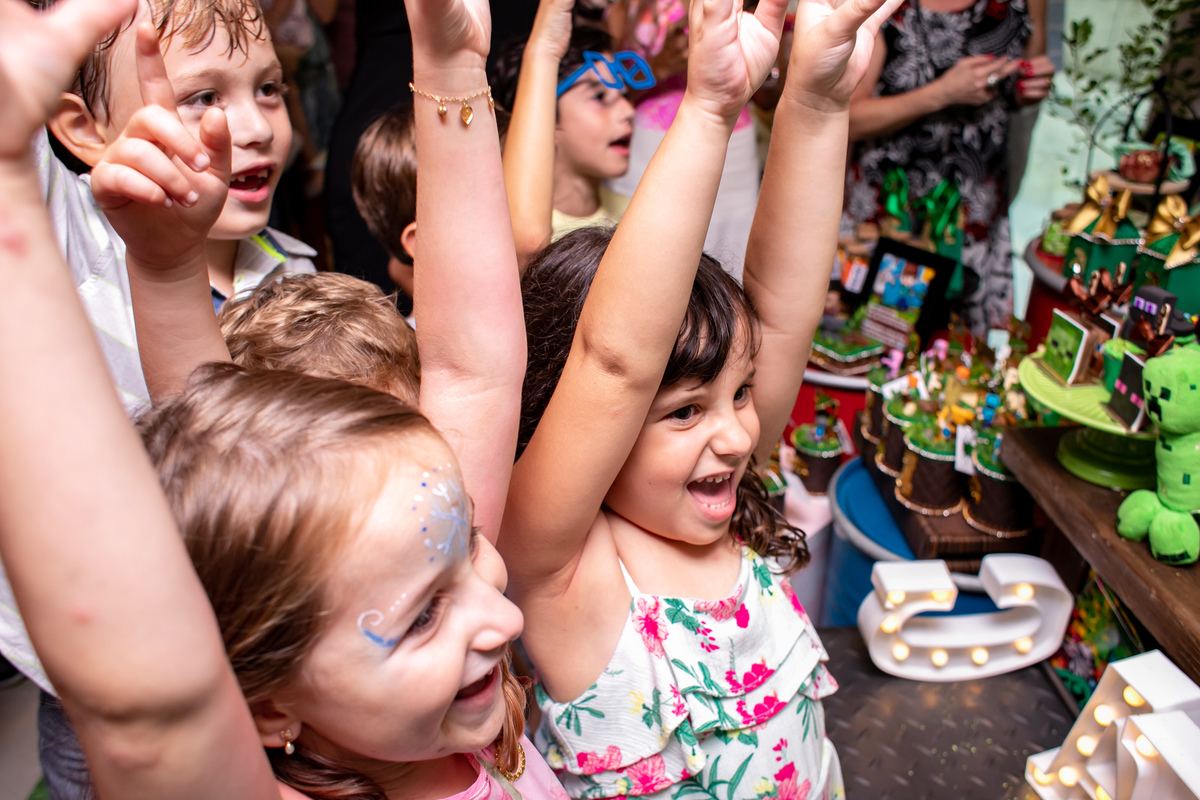 festa infantil em floripa, fotografa em floripa, casas de festas em floripa, tema minecraft, priscila rejane fotografa