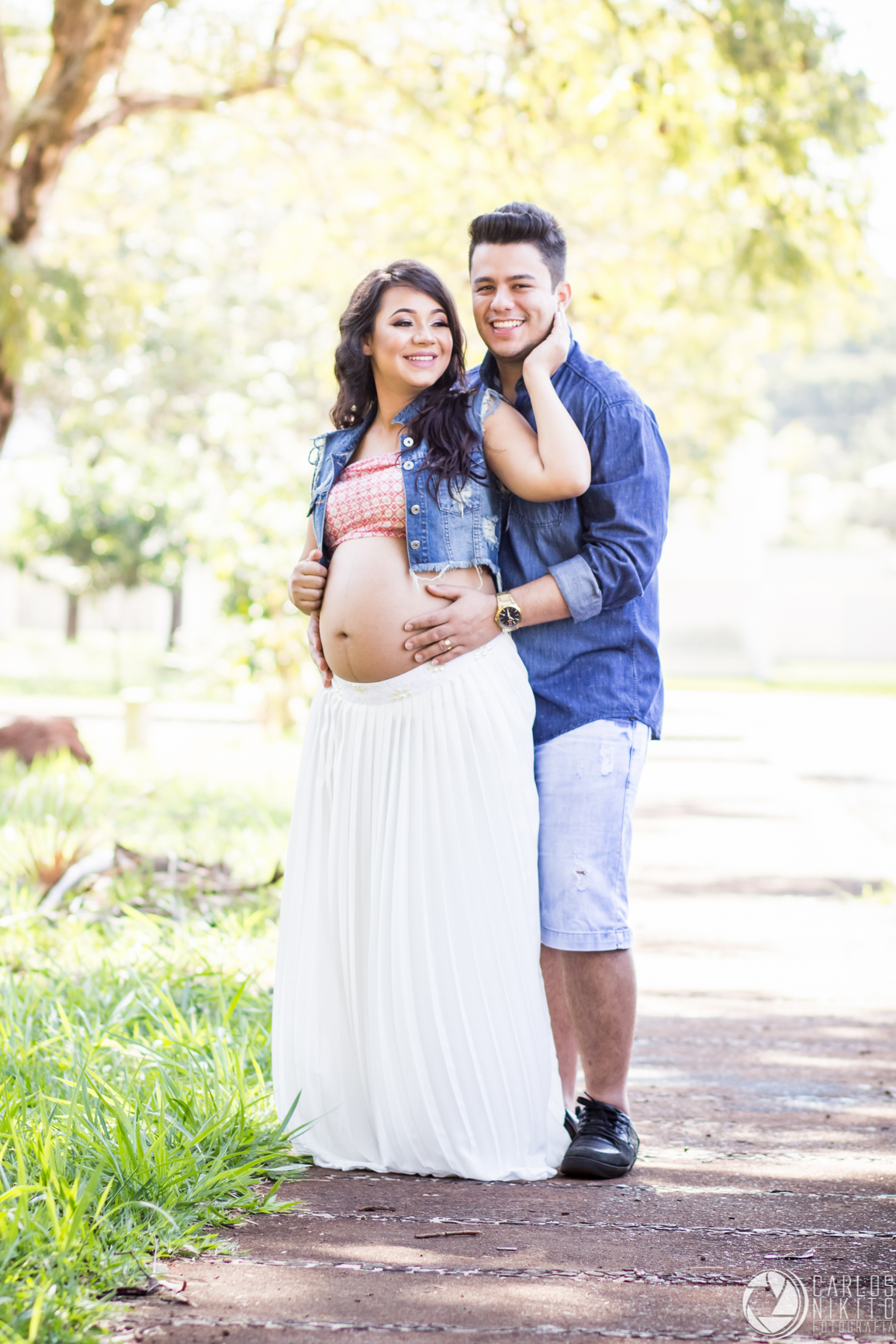 Ensaio gestante Thayne e Guilherme e parto da Antonella, fotografado por Carlos Nikito em Itumbiara Goias