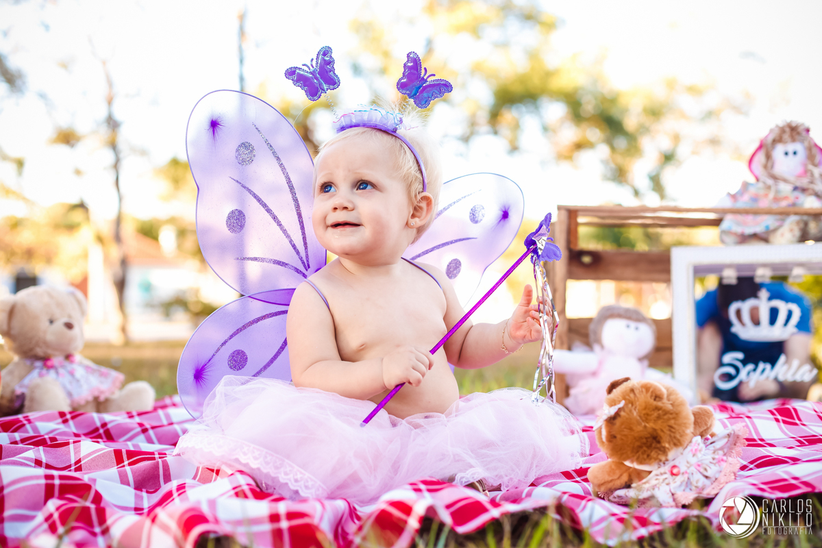 Sessão infantil da Sophia de 01 ano realizado em Itumbiara Goias fotografado por Carlos Nikito