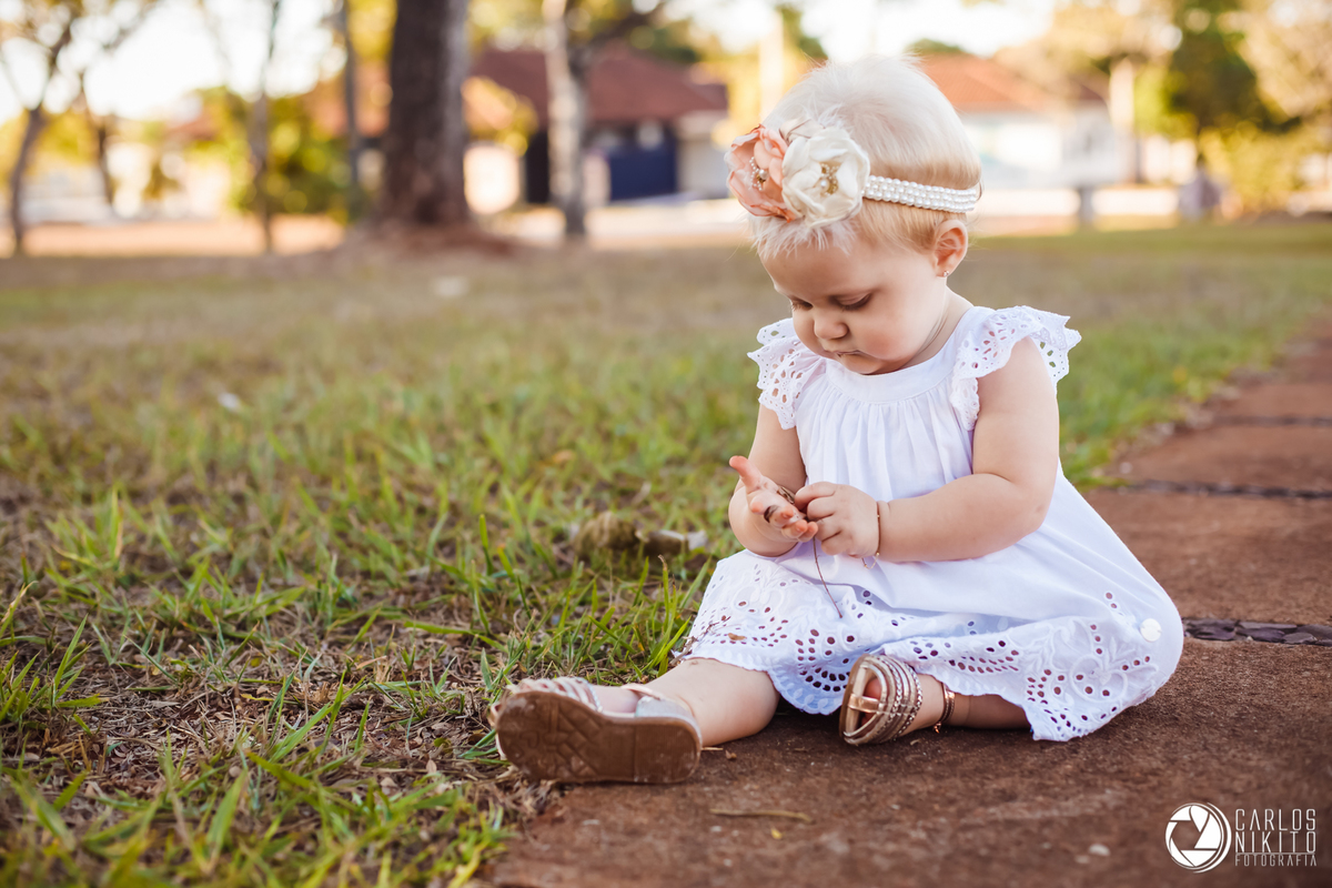 Sessão infantil da Sophia de 01 ano realizado em Itumbiara Goias fotografado por Carlos Nikito
