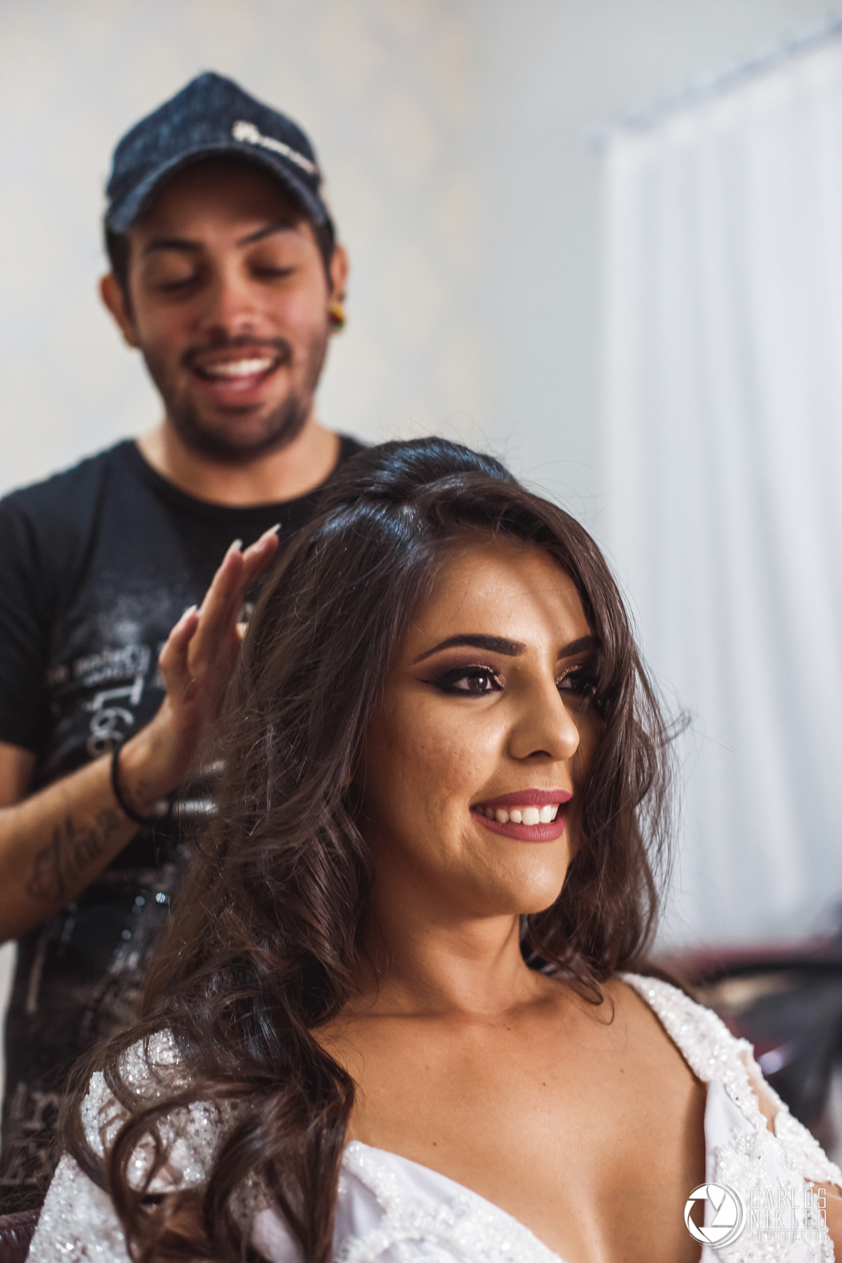 Casamento Paula e Gesmar realizado em Itumbiara Goias fotografado por Carlos Nikito. Celice Prado Make up