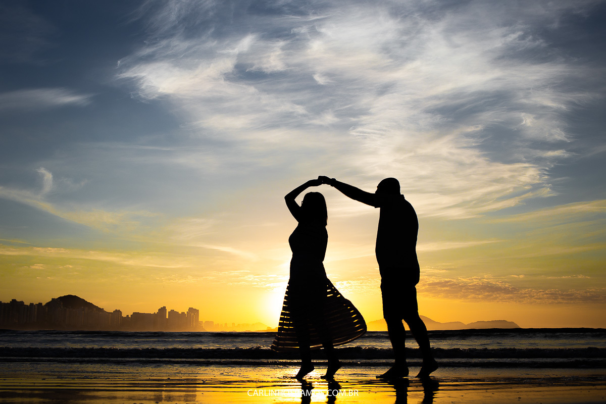 ensaio pré casamento no guarujá amanhecer