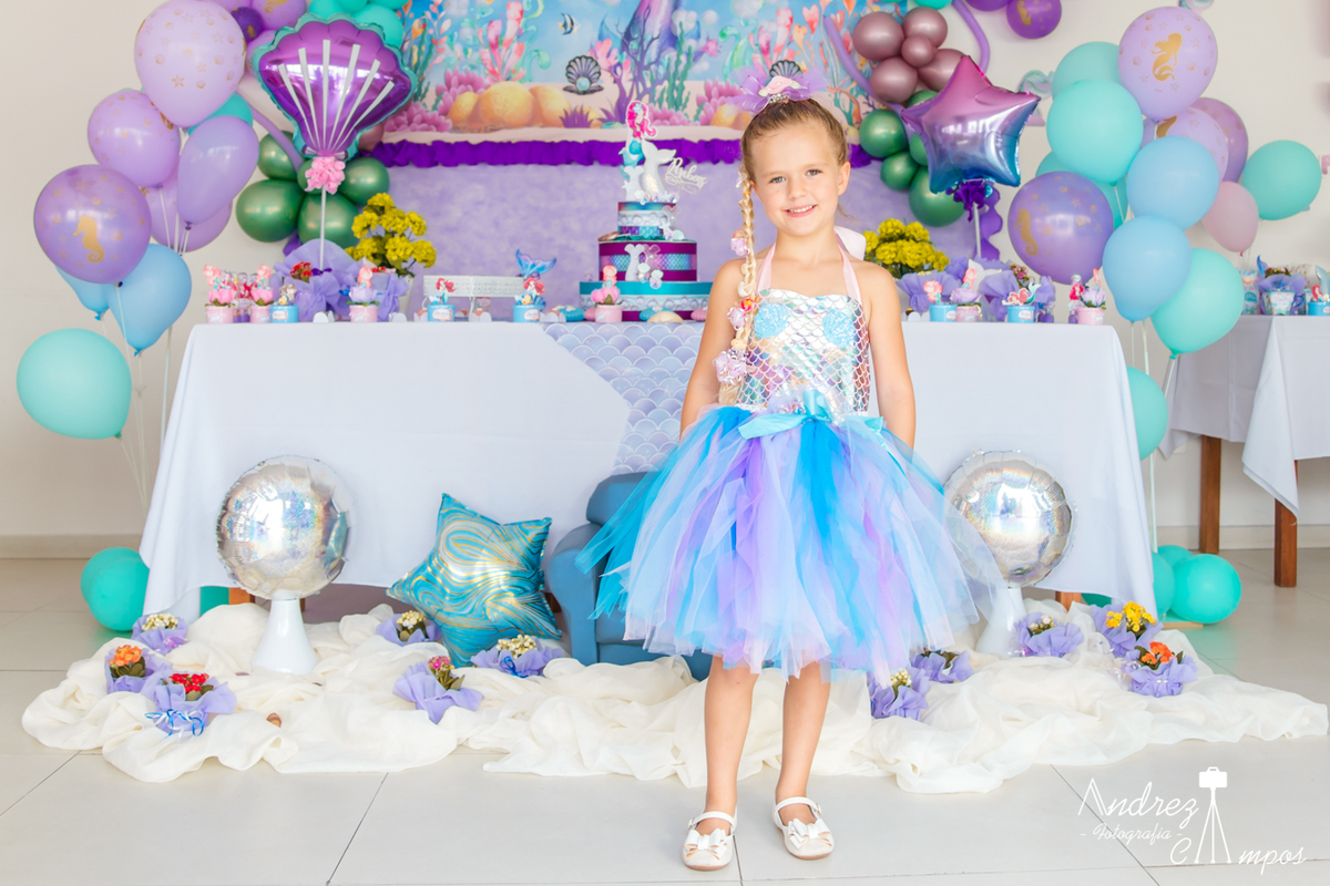 vestido a pequena sereia