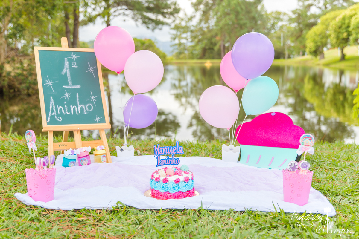 decoracao smash the cake menina