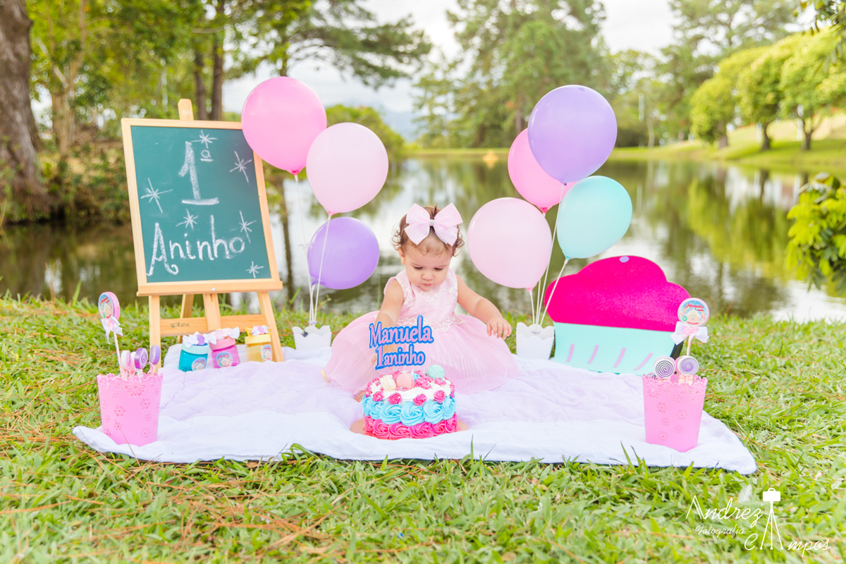 smash the cake menina