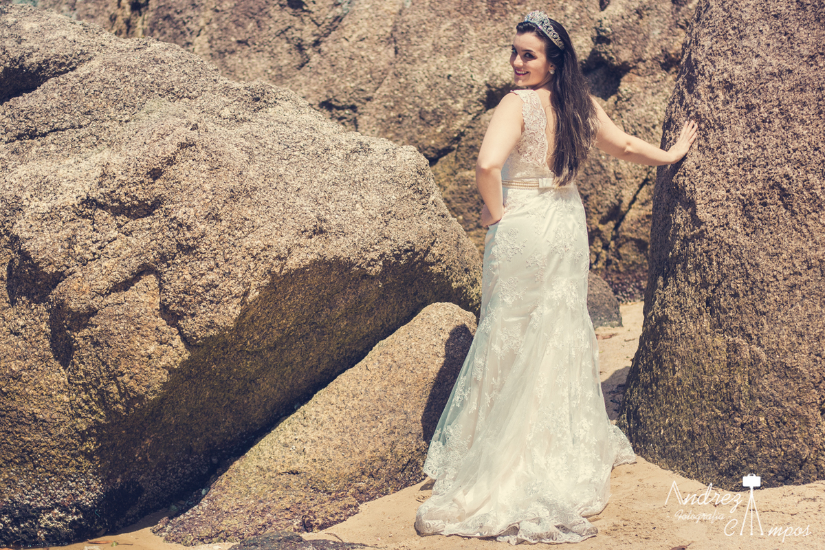 vestido de noiva praia