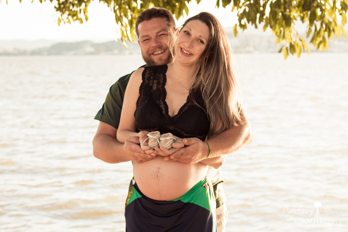 ensaio gestante praia