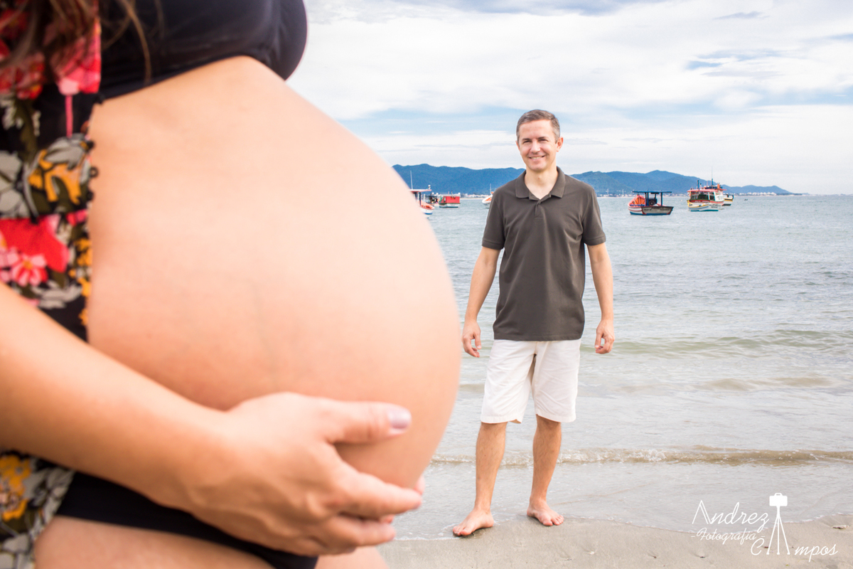 ensaio gestante engraçado