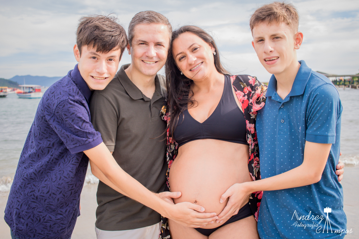 ensaio gestante com familia