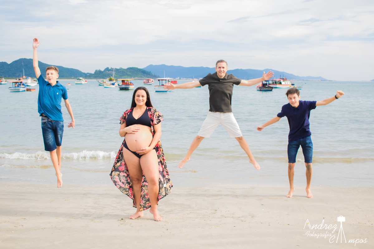 ensaio gestante divertido