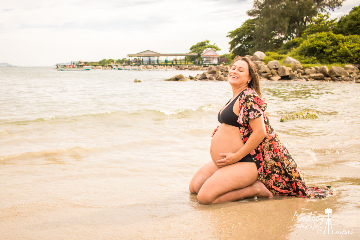 ensaio gestante praia da armação