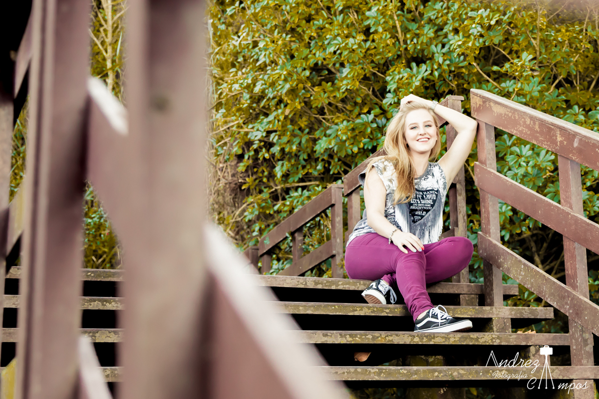 ensaio 15 anos escada