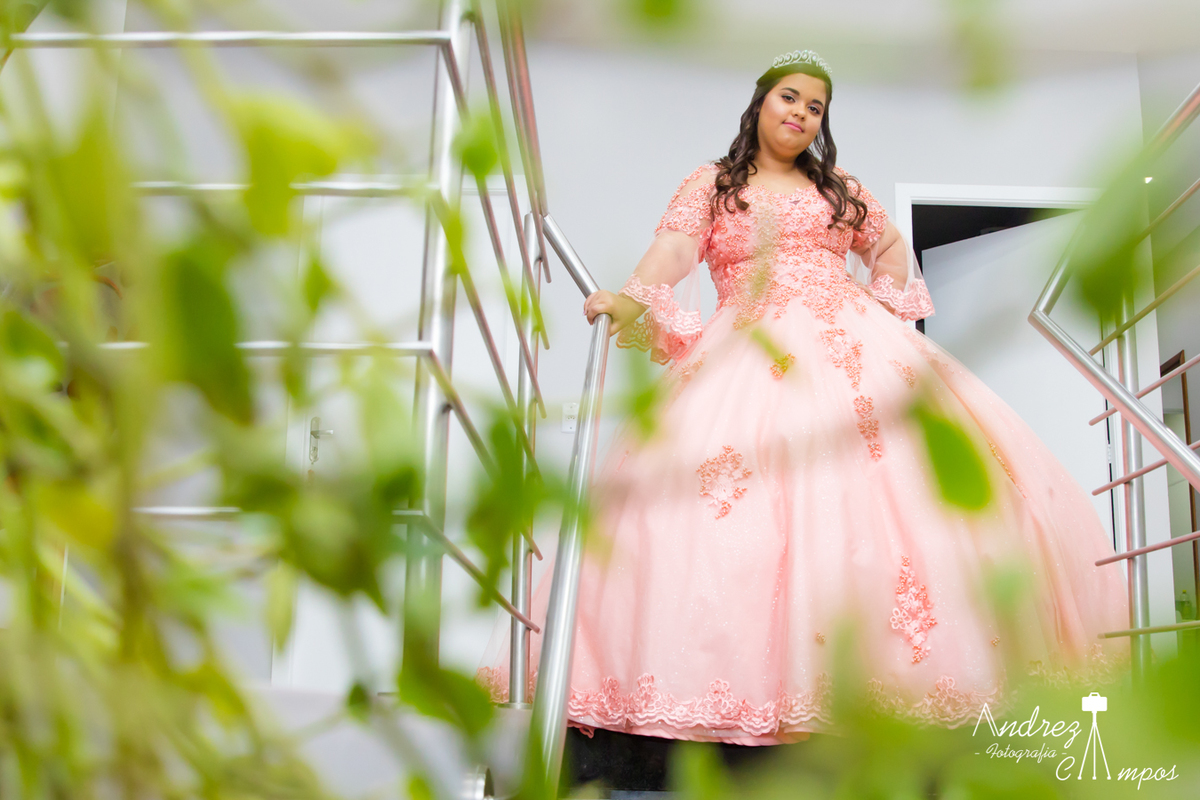 vestido 15 anos rosa