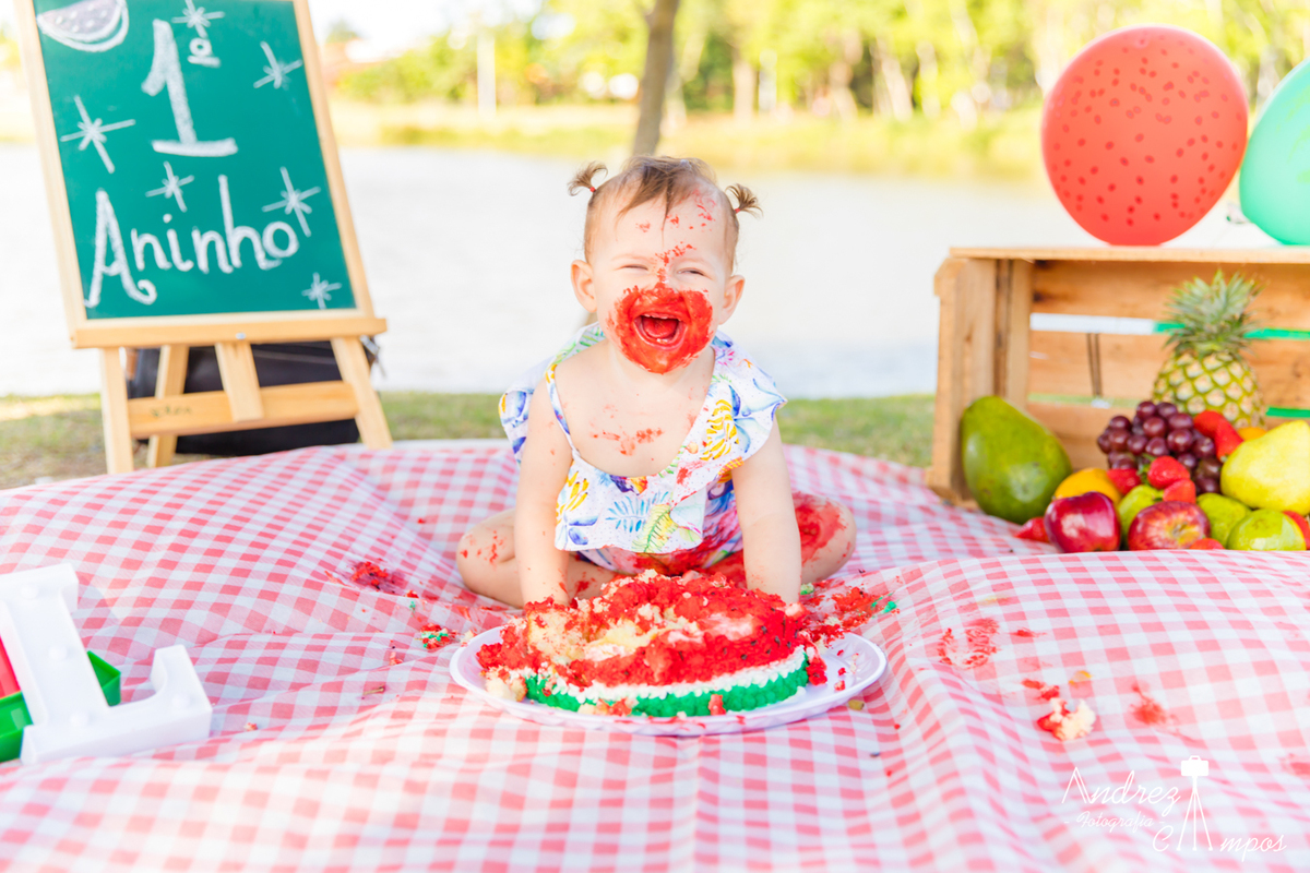 smash the cake melancia