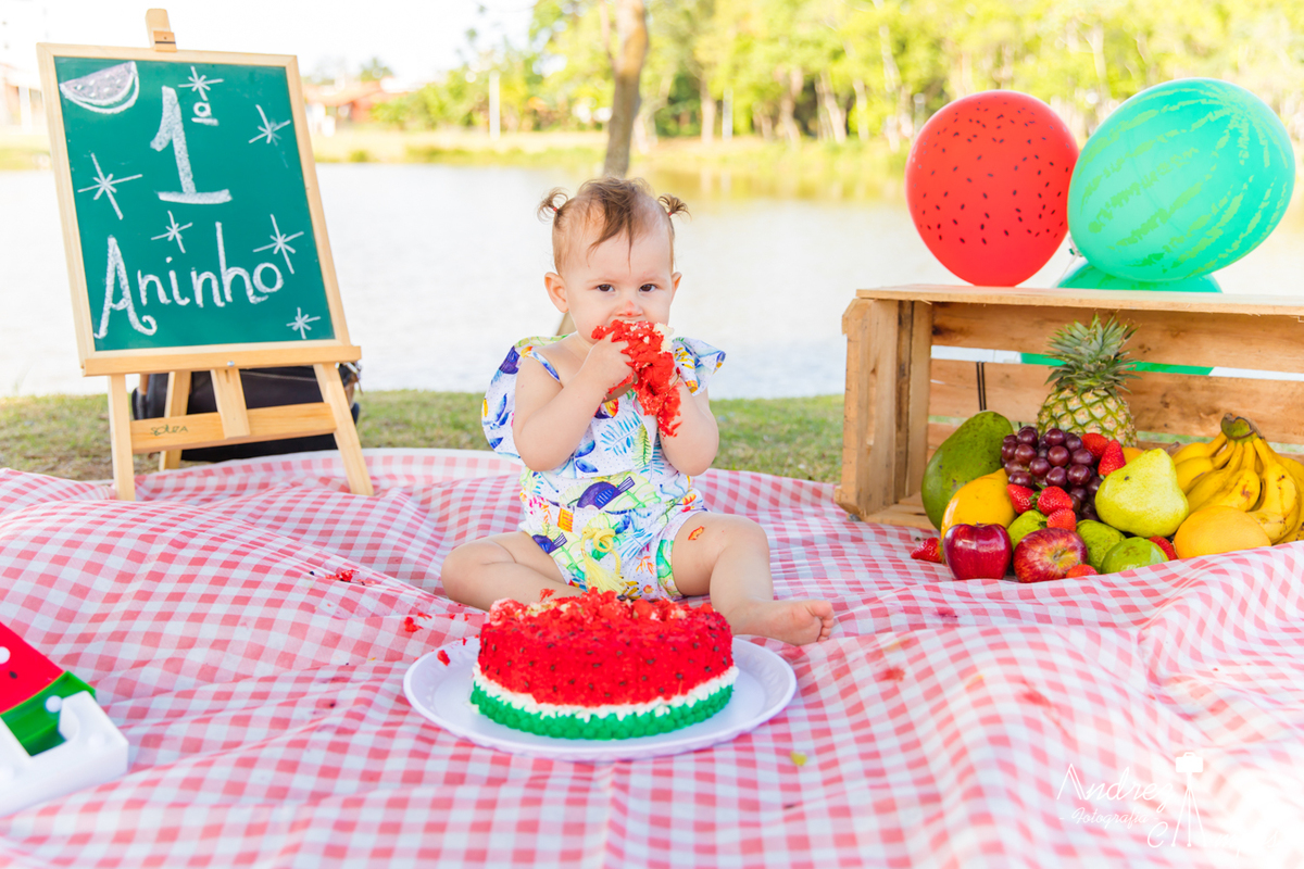smash the cake fruta