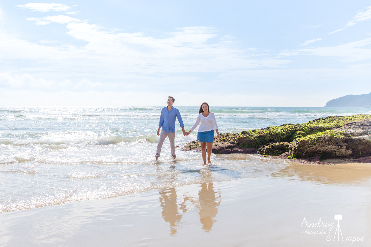 ensaio pre casamento praia