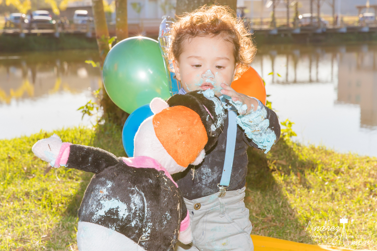 smash the cake menina