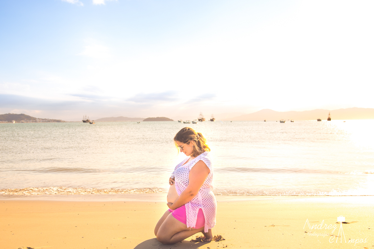 ensaio gestante por do sol