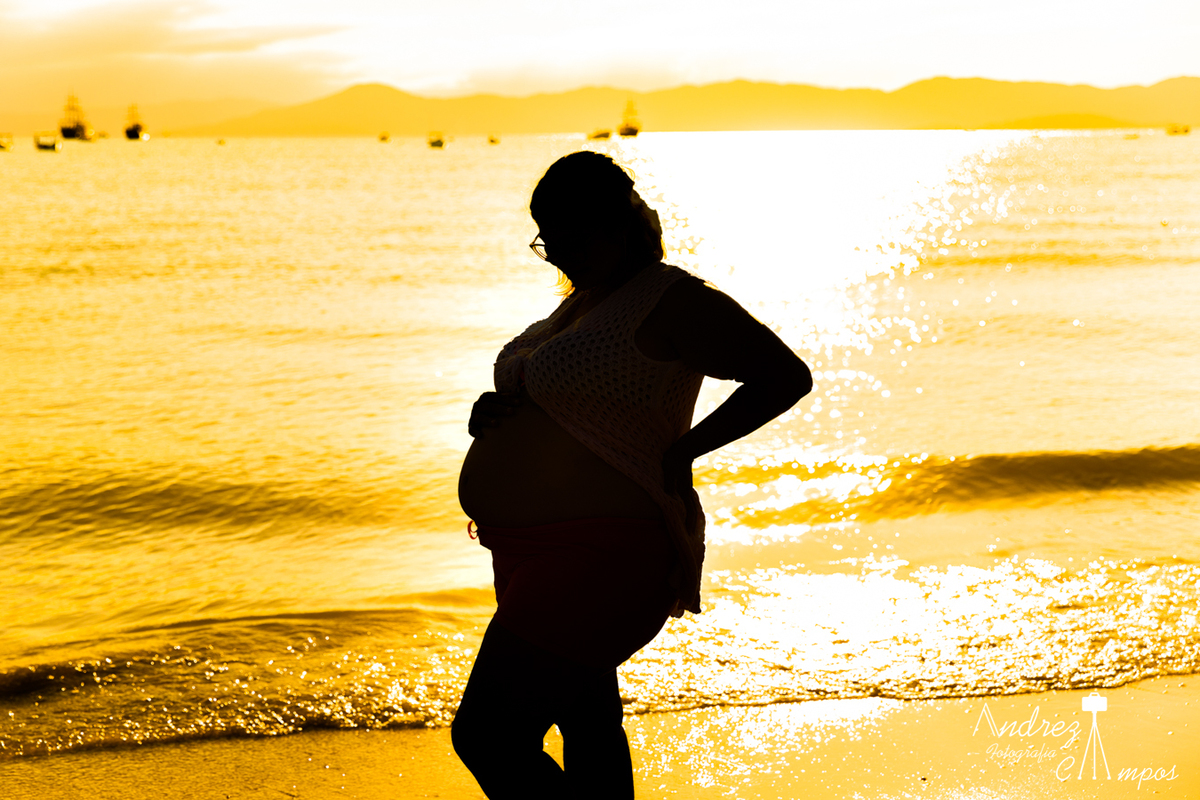 ensaio gestante nascer do sol floripa