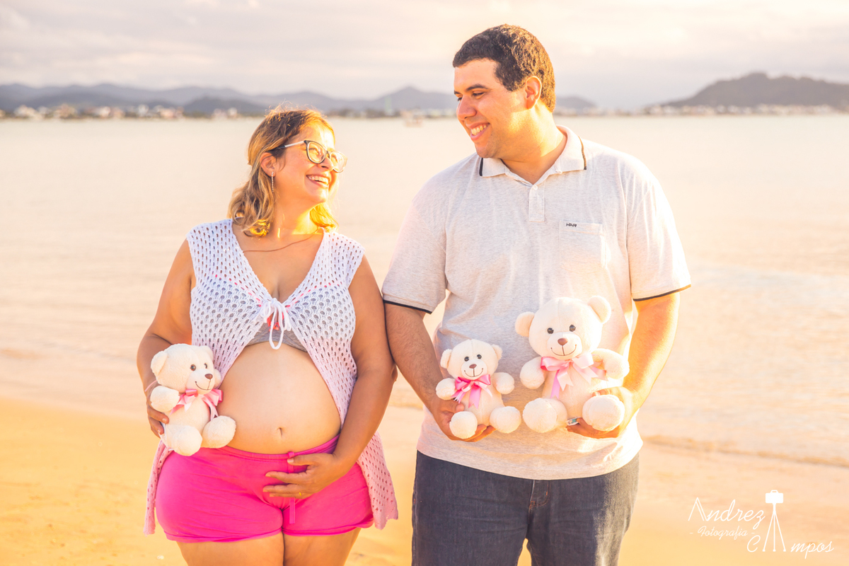 ensaio gestante nascer do sol praia