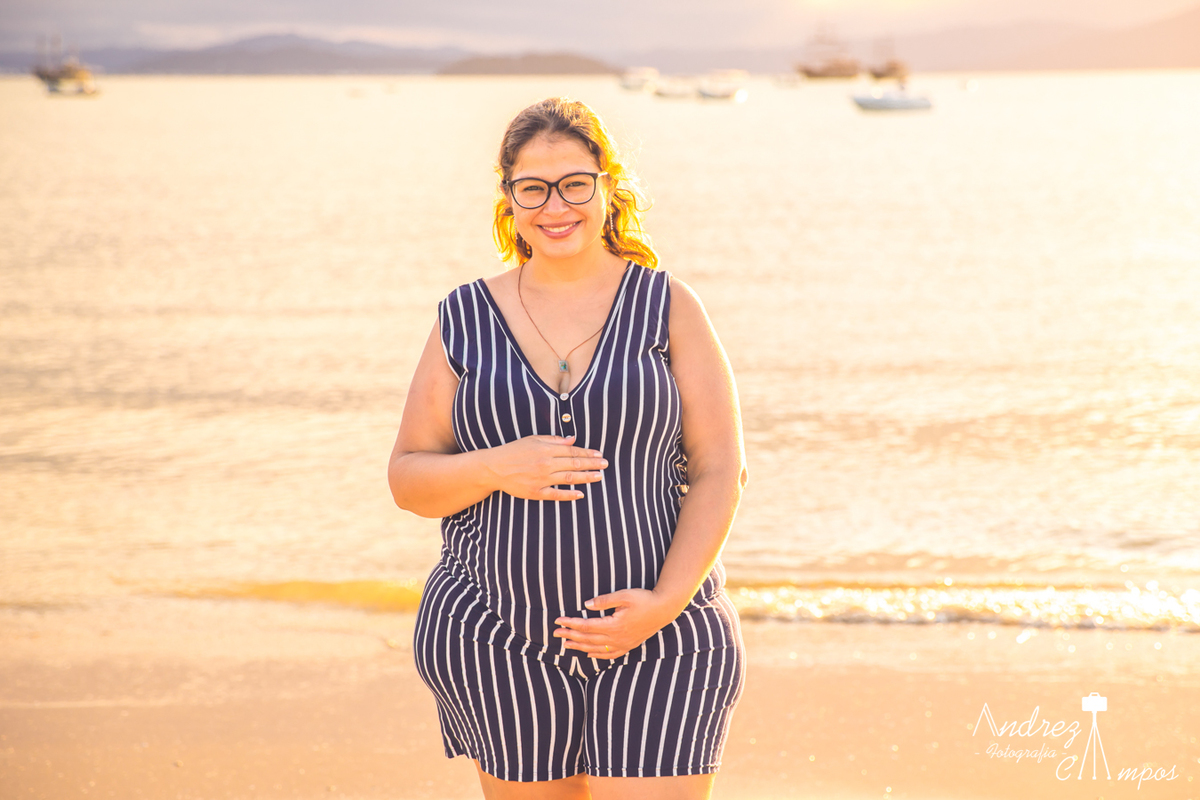 ensaio gestante nascer do sol