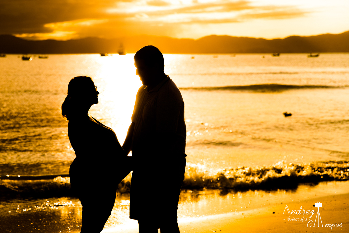 ensaio gestante nascer do sol floripa