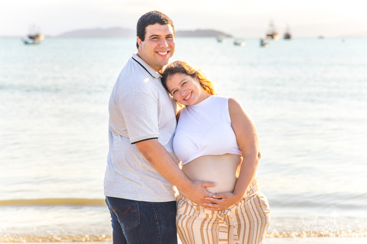 ensaio gestante praia