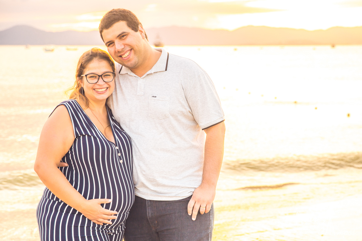 ensaio gestante nascer do sol floripa