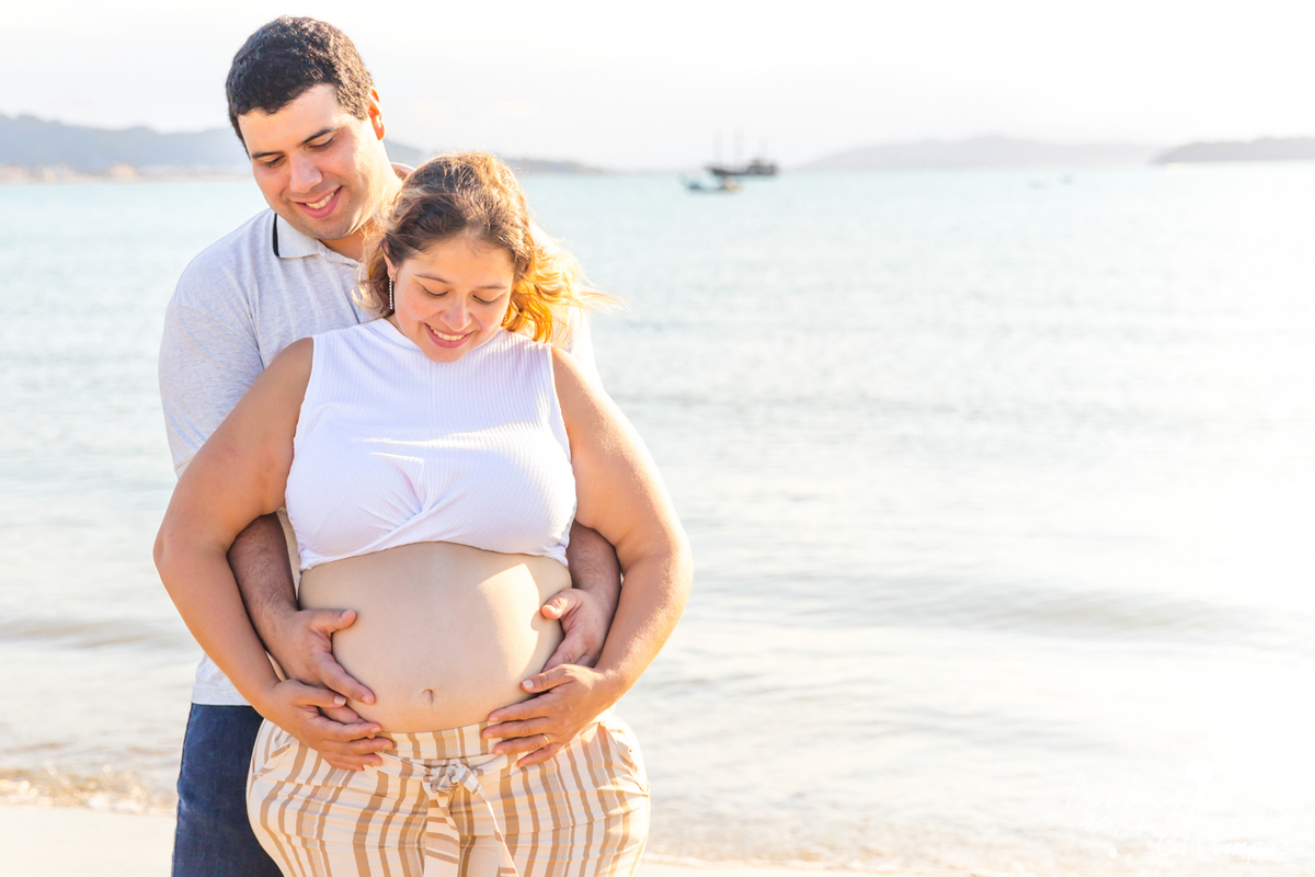 ensaio gestante praia