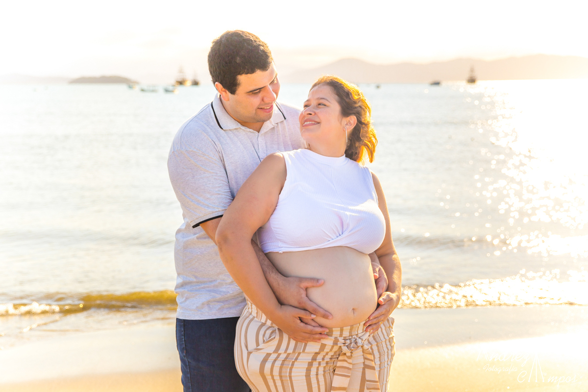 ensaio gestante praia