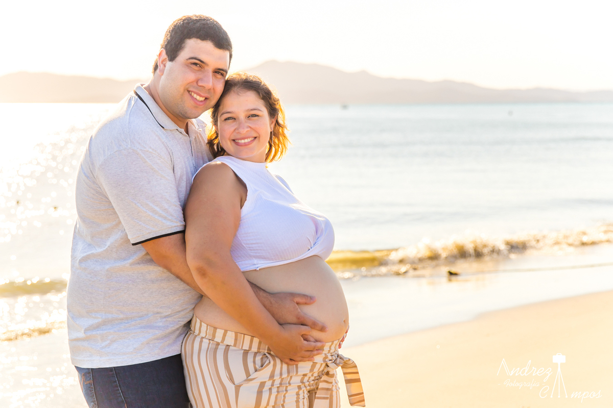 ensaio gestante praia