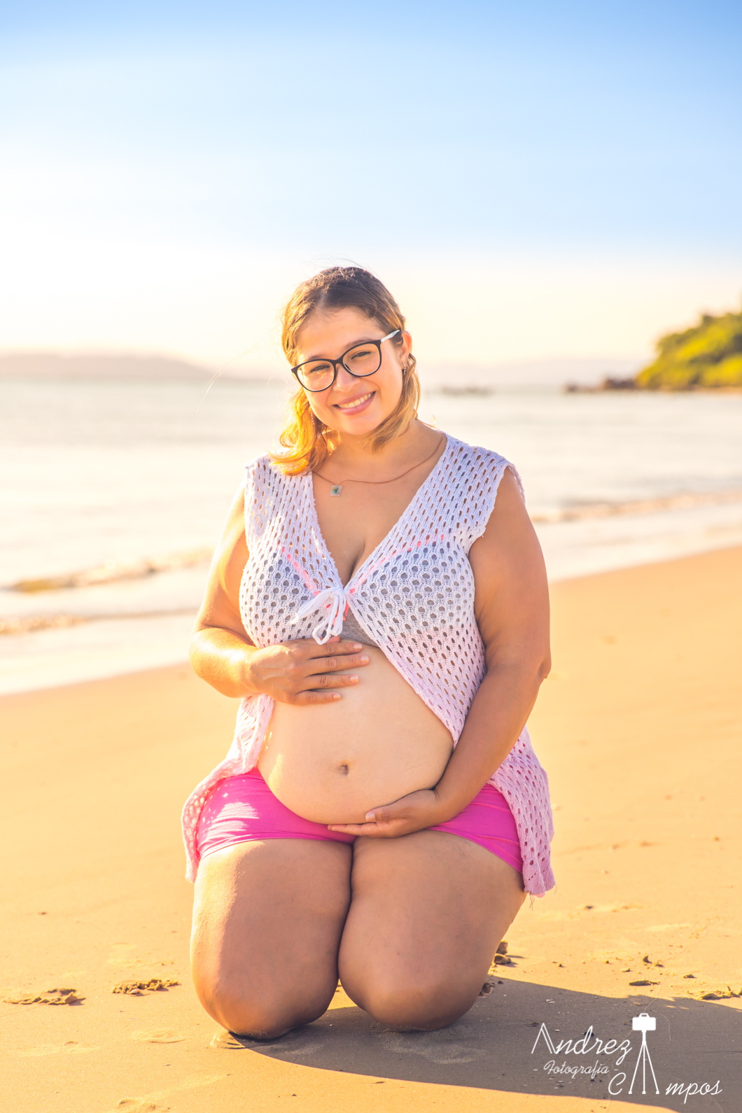 ensaio gestante nascer do sol floripa