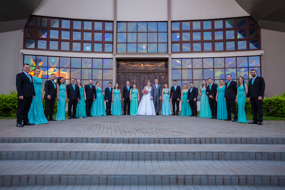 momento único com padrinhos