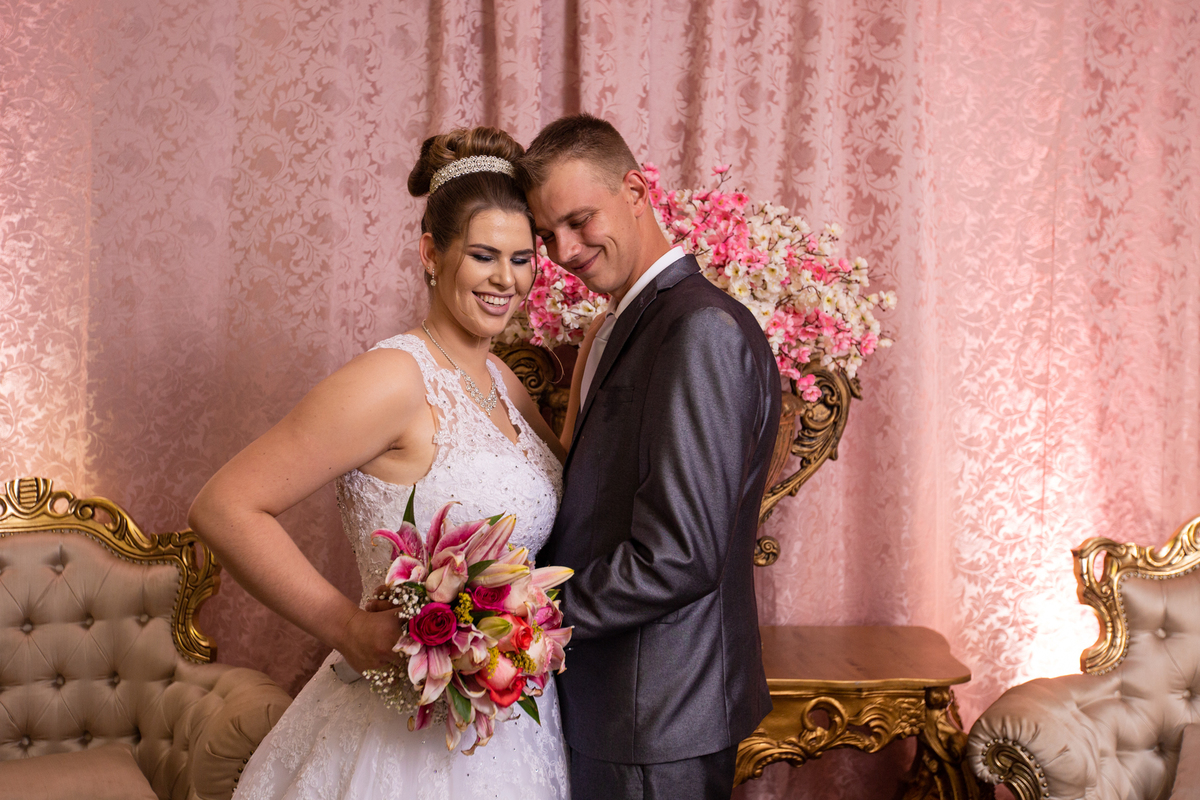 enfim casados durante a recepção