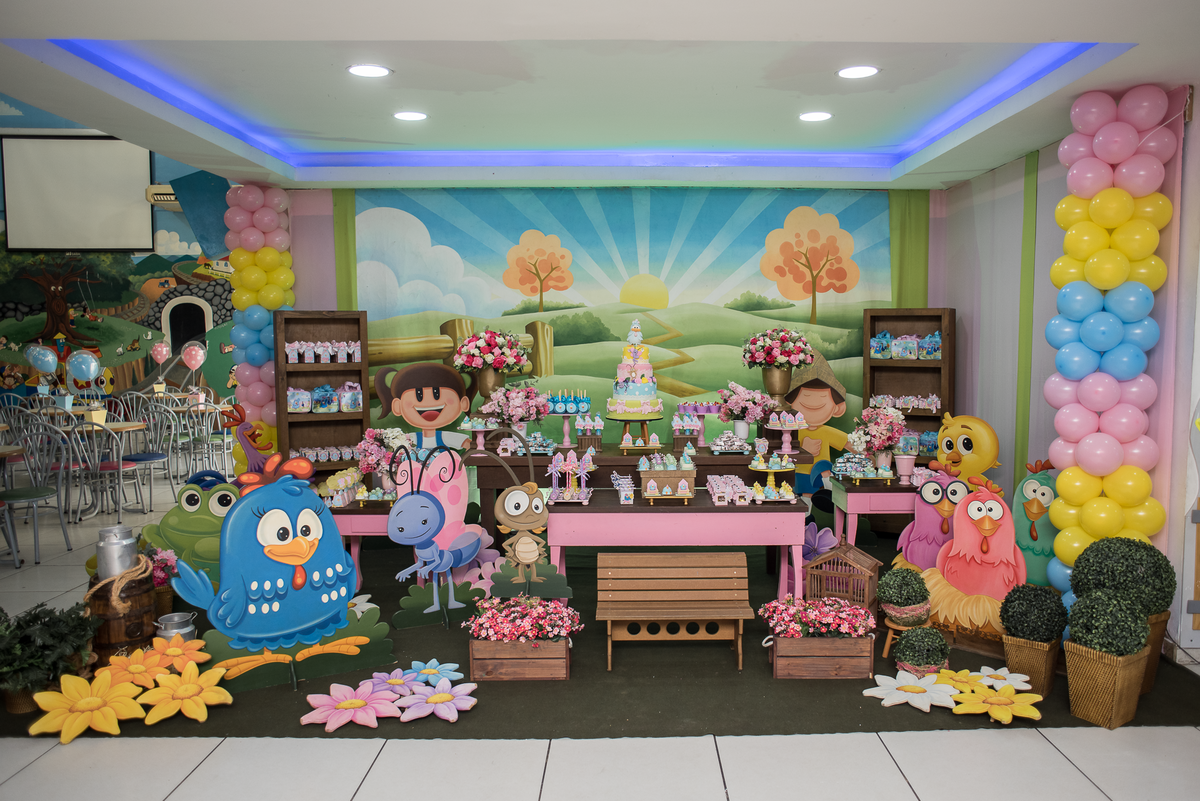 festa-infantil-rj-aniversario-2-anos-menina-tema-decoracao-galinha-pintadinha-casa-de-festas-estacao-faz-de-conta-penha
