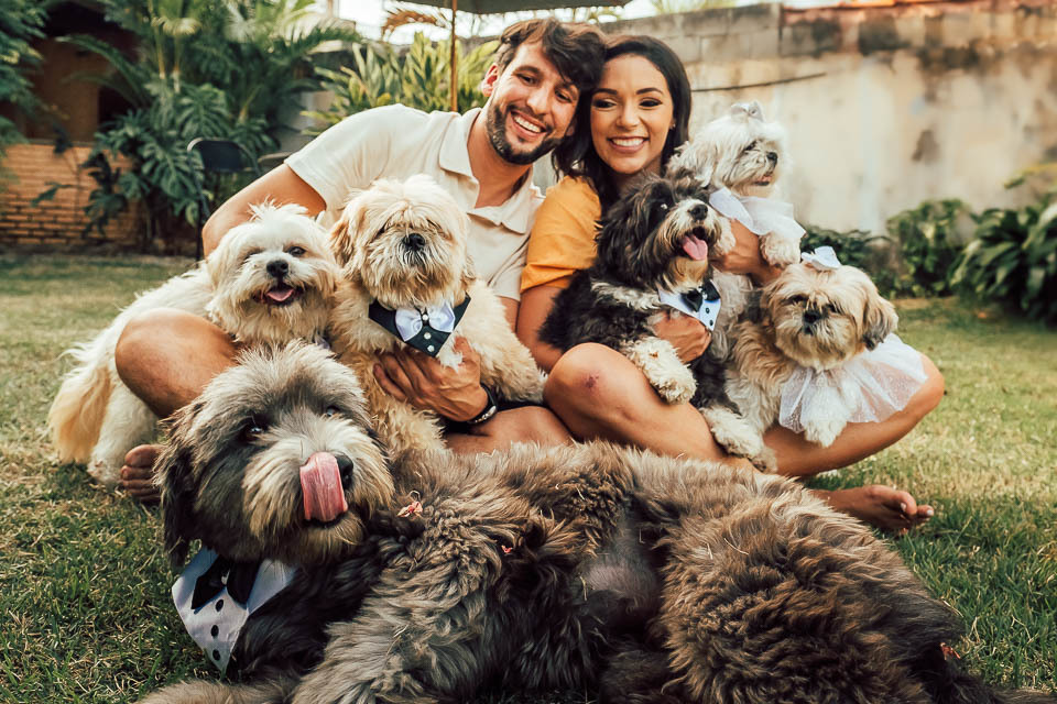 FOTOS PRE WEDDING COM 6 CACHORROS