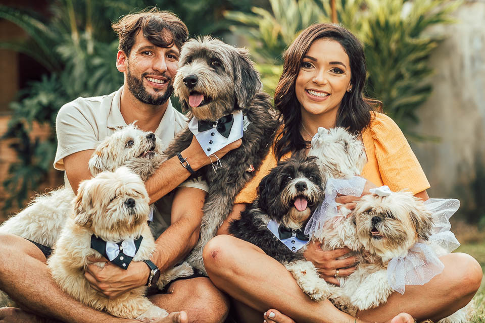 FOTOS PRE WEDDING COM 6 CACHORROS