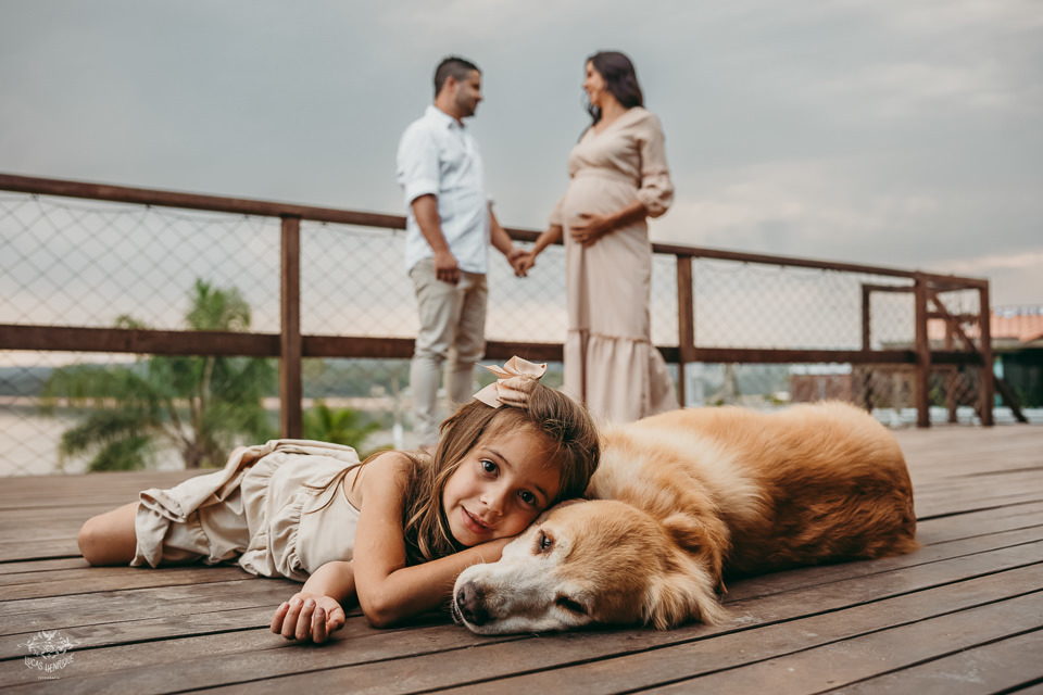 ENSAIO GESTANTE CACHORRO GOLDEN 