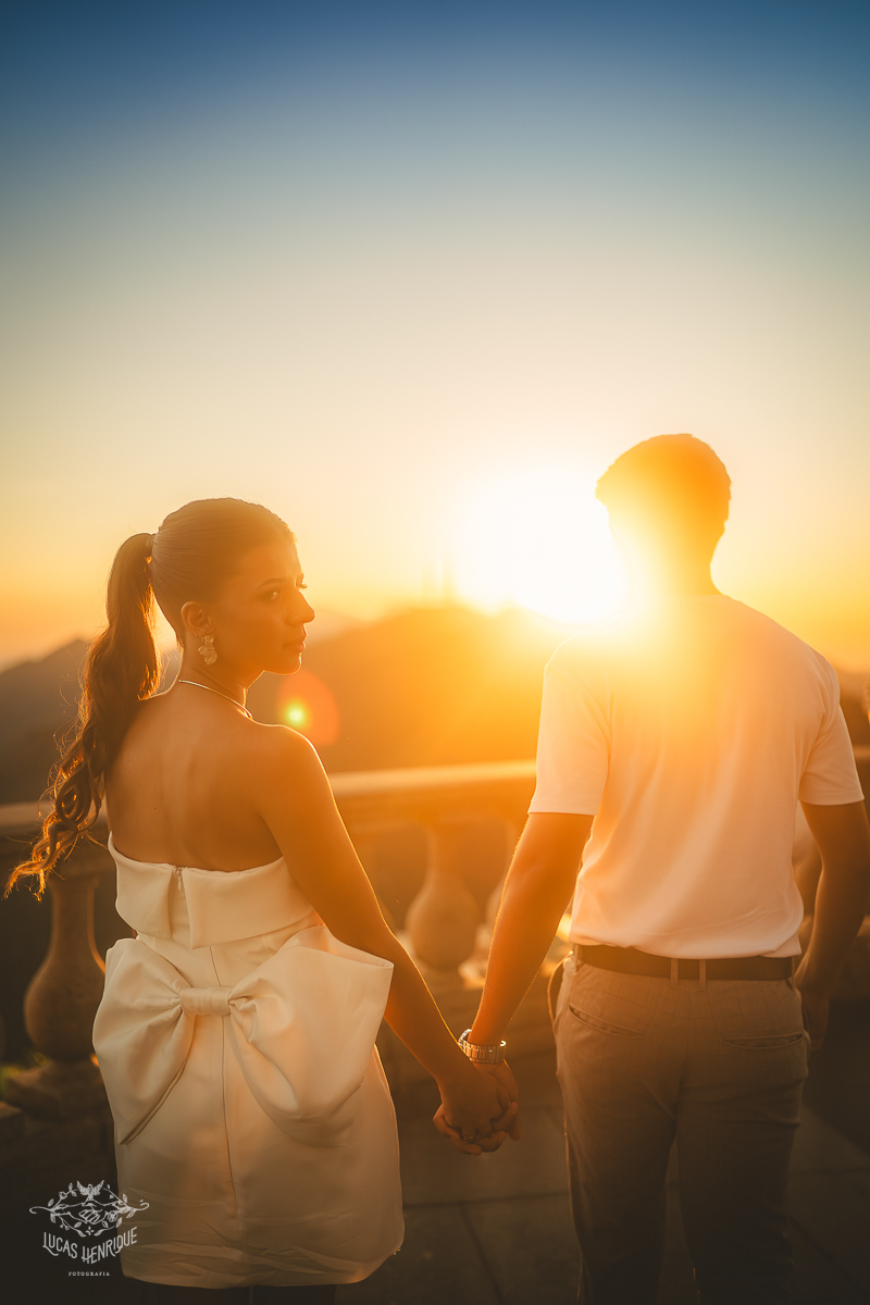 FOTOS PRE CASAMENTO CRISTO REDENTOR RJ - POR DO SOL