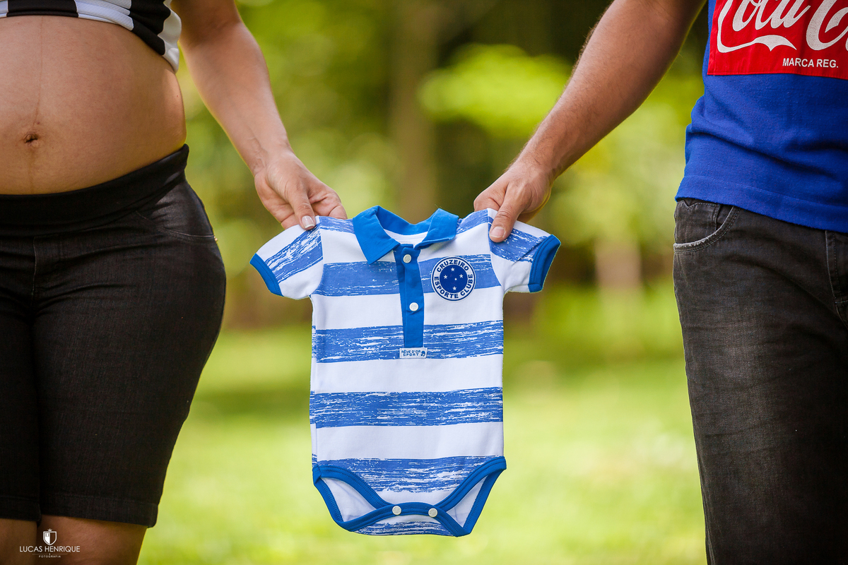 ensaio gestante do atletico e cruzeiro no parque das aguas