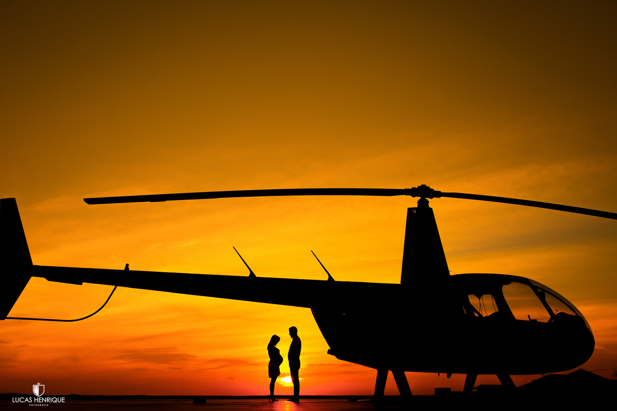 ensaio gestante com helicóptero jovemPam