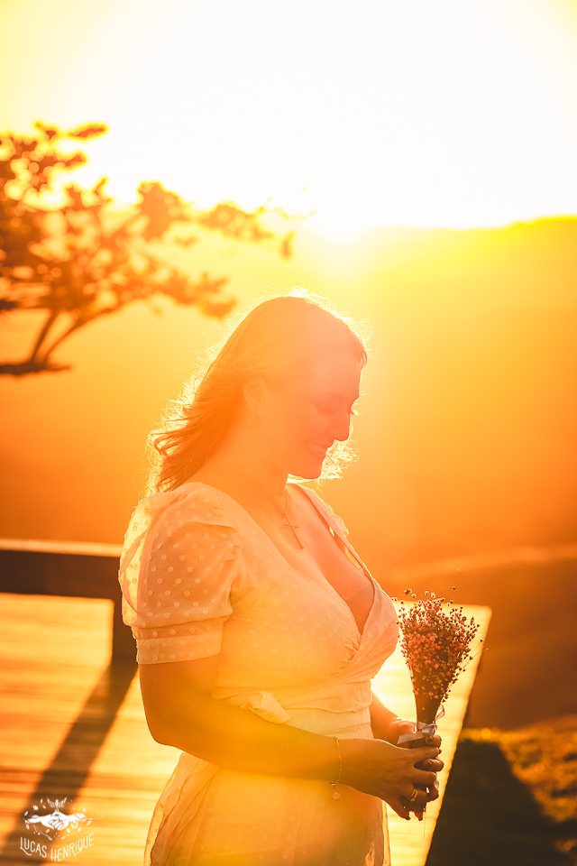 ENSAIO PRÉ WEDDING NA SERRA COM POR DO SOL- FOTO DA NOIVA