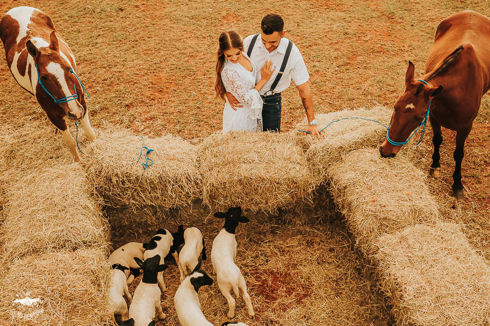 FOTOS ENSAIO PRE CASAMENTO COM CARNEIRO E CAVALO
