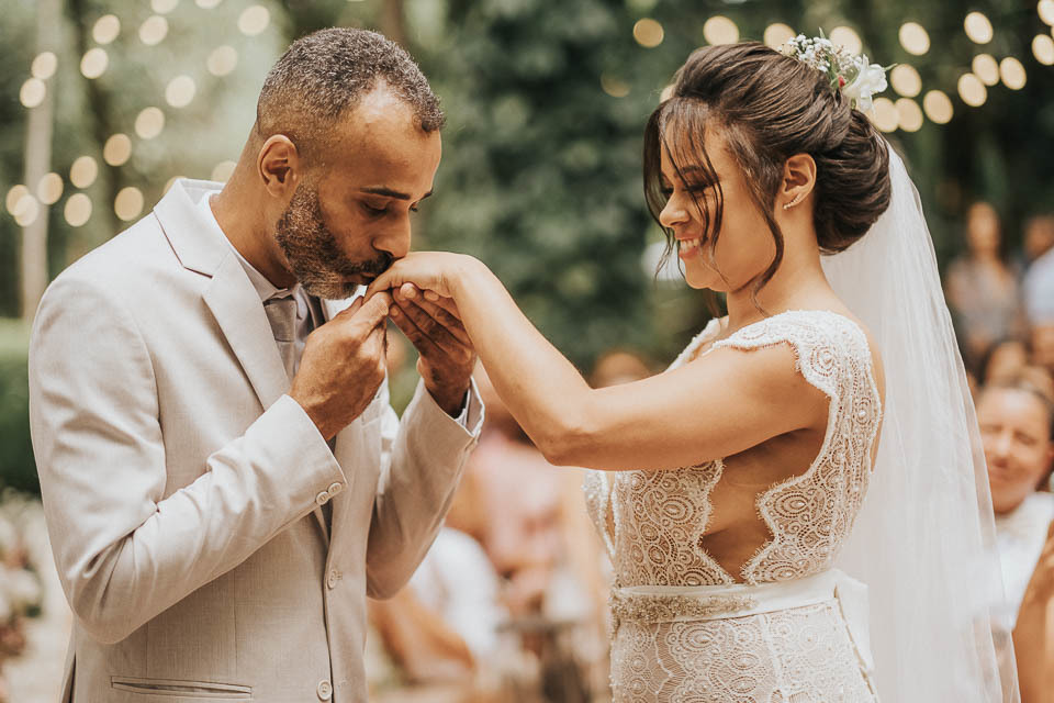 cerimonia de casamento de dia sitio paraiso da mata