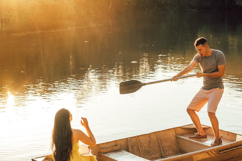 FOTOS ENSAIO  PRE WEDDING
 NA LAGOA COM BARCO