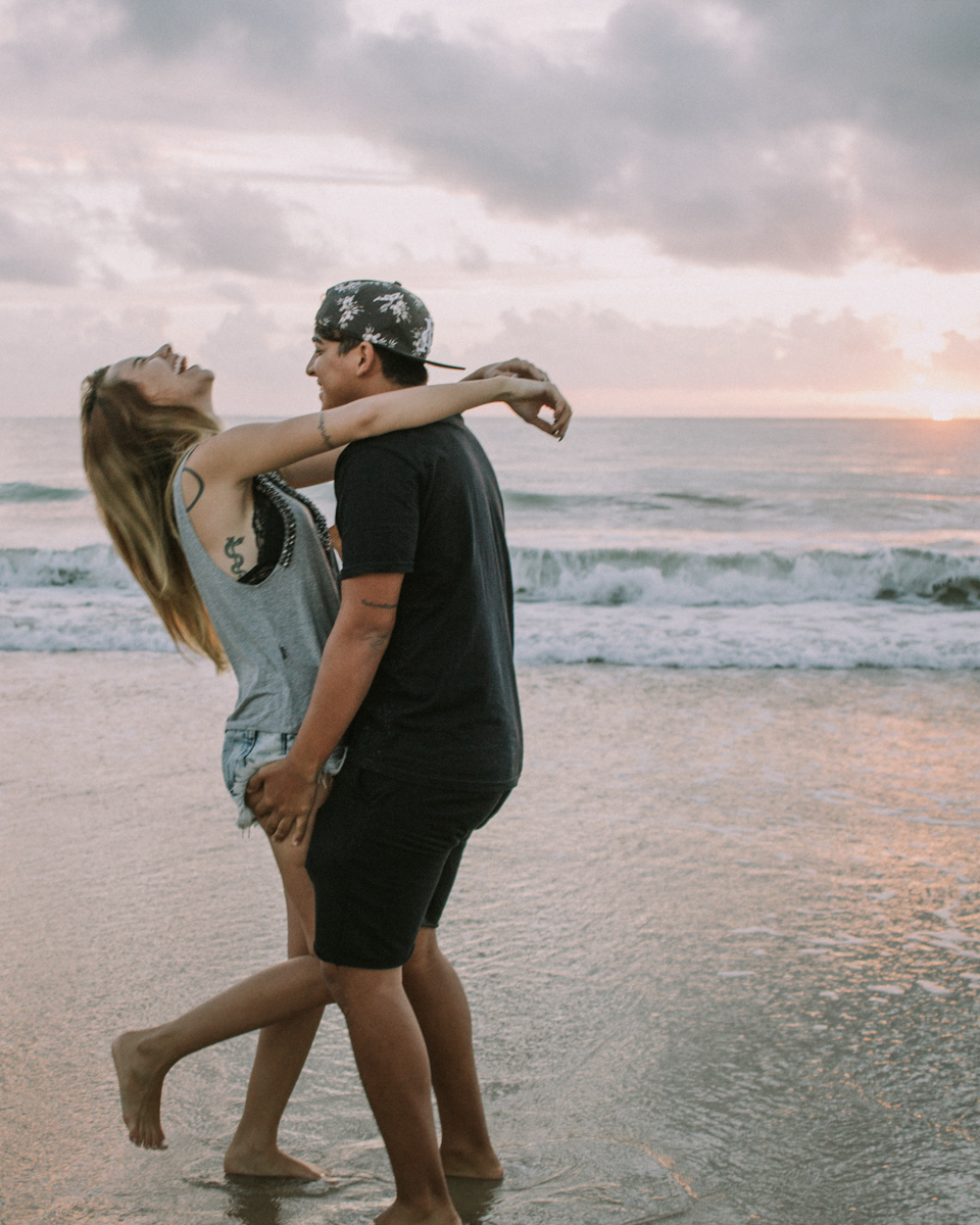 Casal na praia