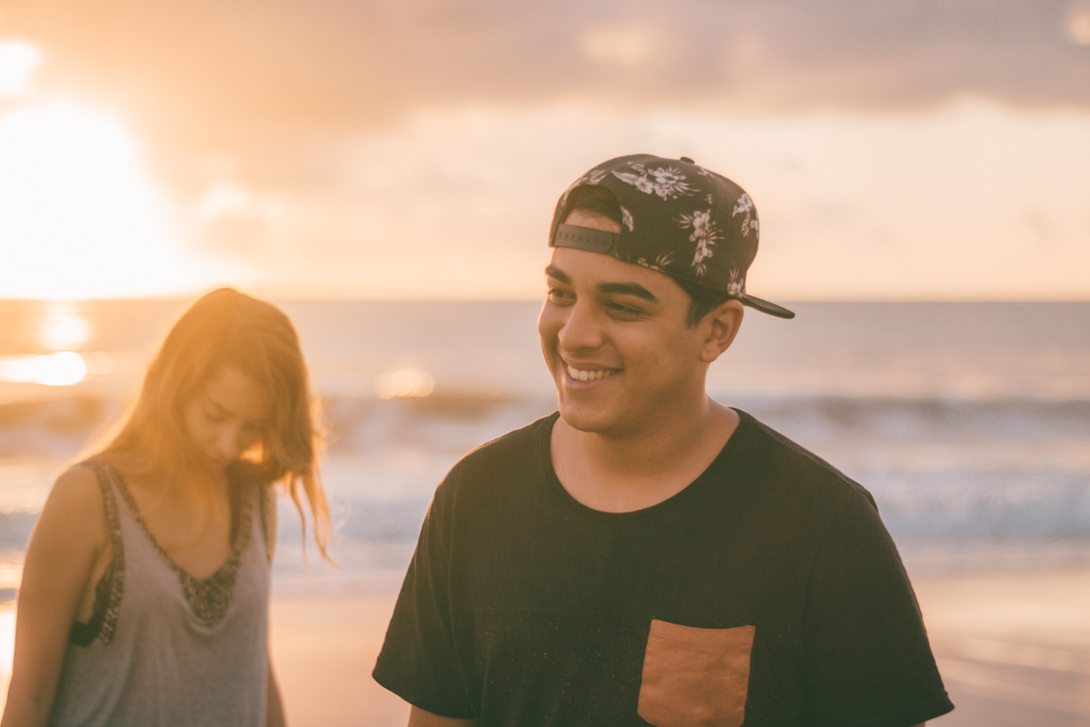 Casal na praia