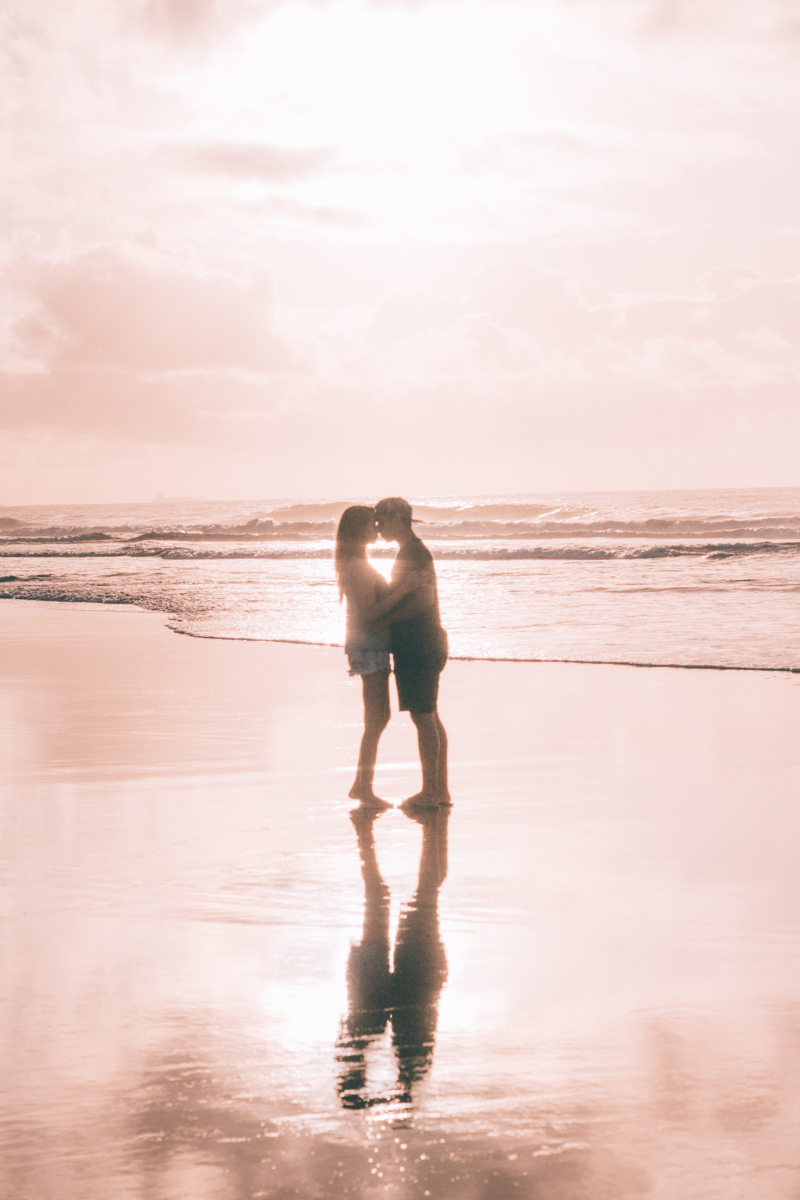 beijo na praia
