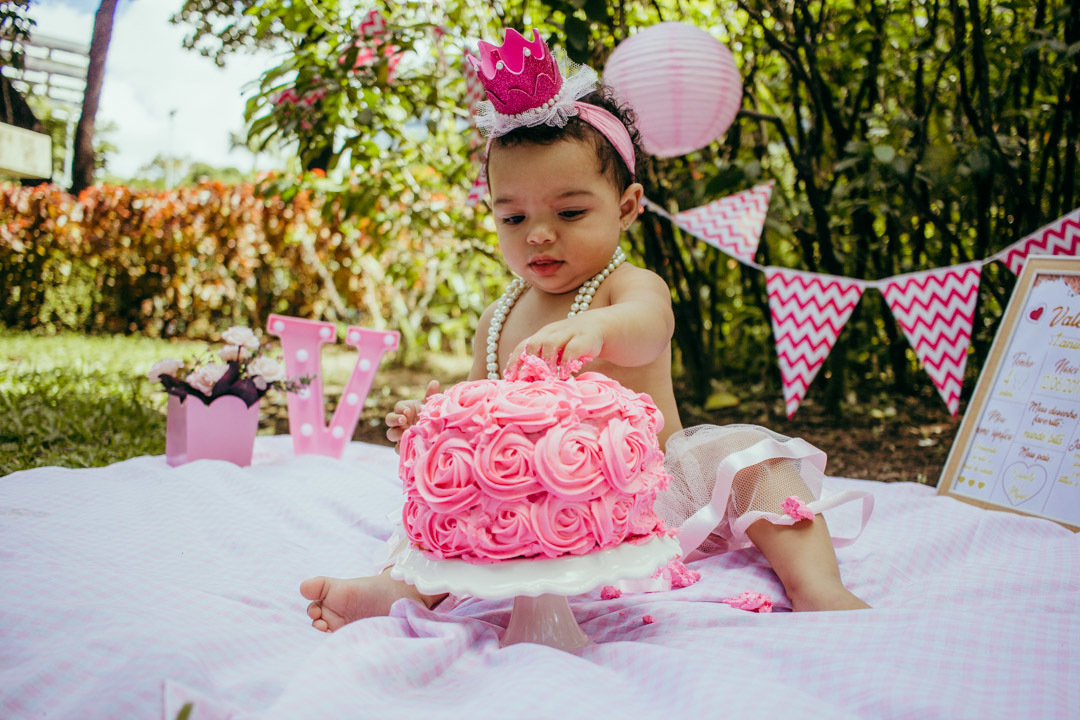 Cenário rosa smash the cake